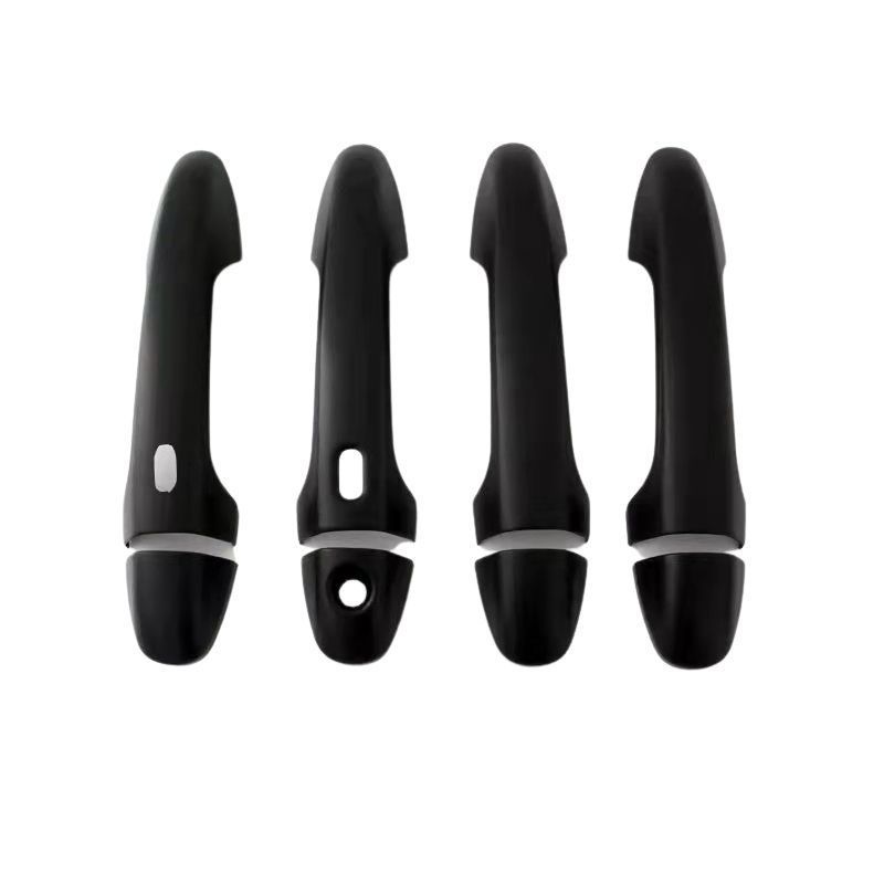 Adecuado para HELAX hilux Revo Rocco manija puerta del coche manija exterior patrón de fibra de carbono botón negro Decoración