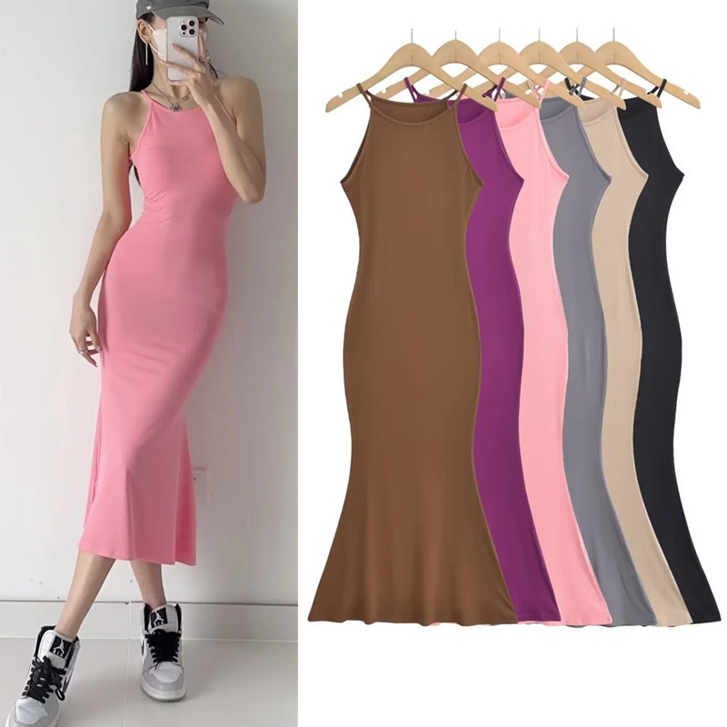 Summer elastic solid color straps