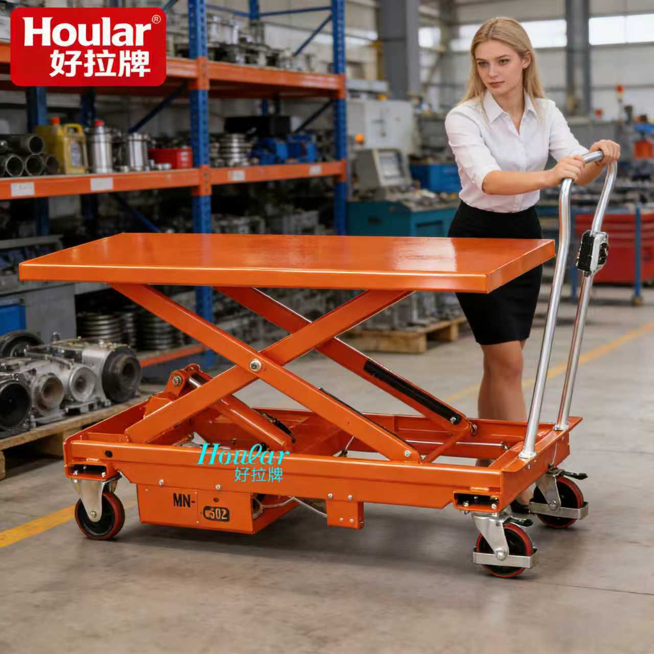 直销MN-C100大台平台车 电动升高平台 电动升降平台车 液压升降车