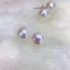 Earrings, 8.5-9mm, silver 925 sample