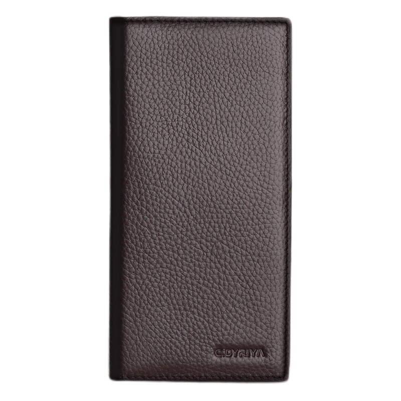 Wallet men's long leather new first layer leather leather zipper wallet multi-functional thin wallet card bag wholesale