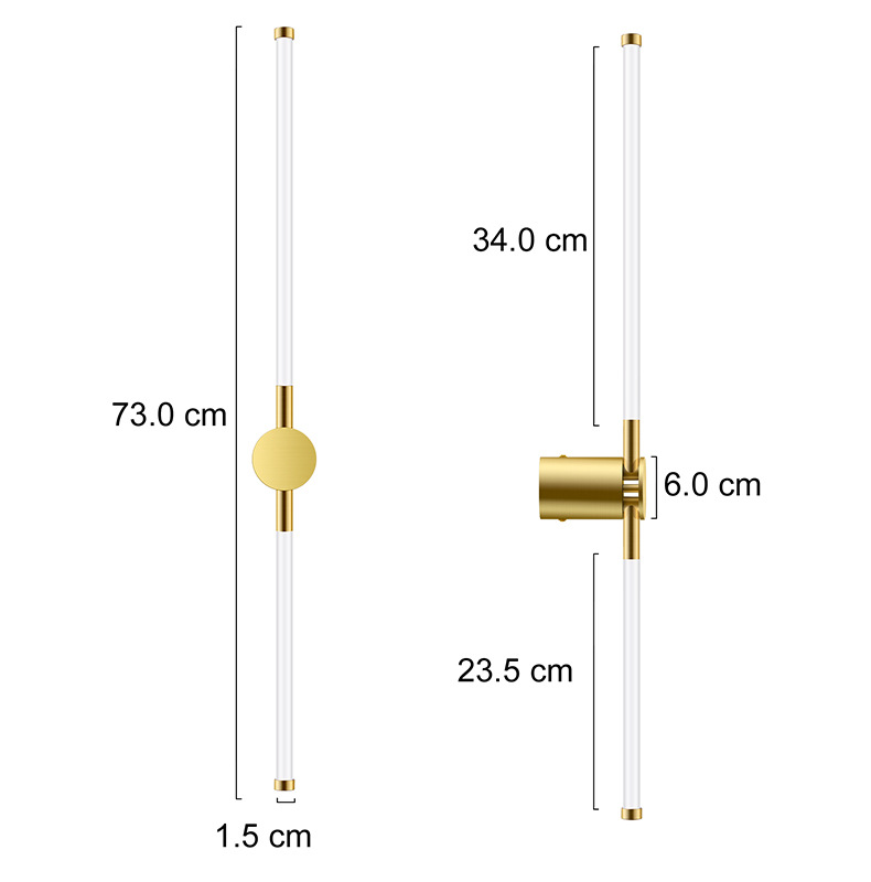 Nordic Luxury LED Linear Indoor Strip Light High-End Dekorative Wohnzimmer Schlafzimmer Nachttisch Wandleuchte_voghion.com