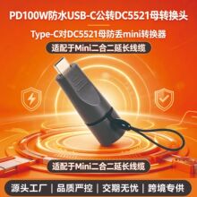 PD100W防水Type‑C 公转 DC5521 母转接头 USB‑C 转 DC5.5*2.1mm