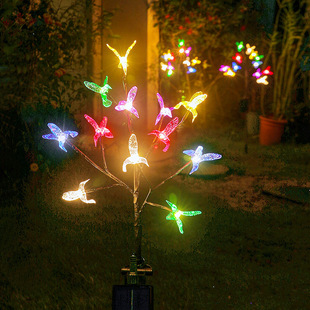 2024 New Cross-Border Popular Garden Solar Hummingbird Branch Lights Firefly Led Courtyard Outdoor Lawn Lights
