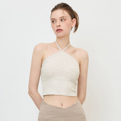 歐美新款純色細帶運動內衣女吊帶防震聚攏健身文胸瑜伽訓練美背心