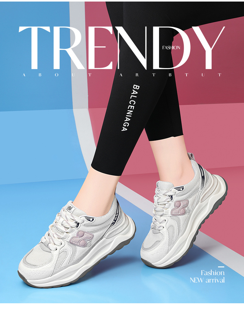 Giày sneaker nữ chạy bộ mesh thoáng khí đế mềm mẫu mới xuân hè 2025 — Trà sữa JST 7055, JST 7055 màu xám, JST 7097 m đen, JST 7036 màu đỏ chi tiết 2