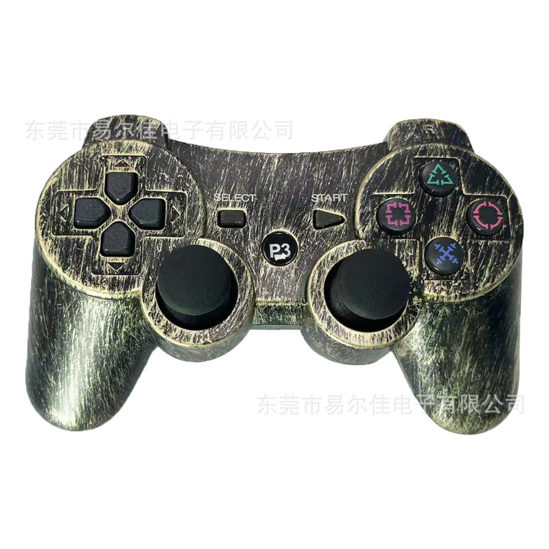 Mando de juego PS3 multicolor con botón universal de copo de nieve de doble vibración Bluetooth inalámbrico con mango P3 transfronterizo de fábrica
