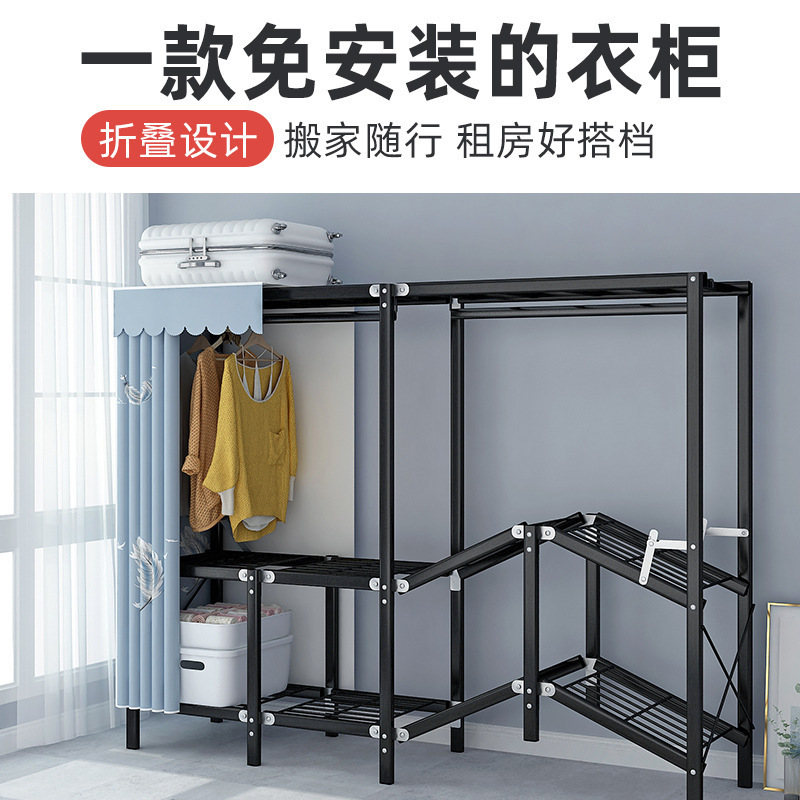 衣柜免安装可折叠衣柜家用卧室结实耐用布衣柜出租房现代简约衣橱|undefined