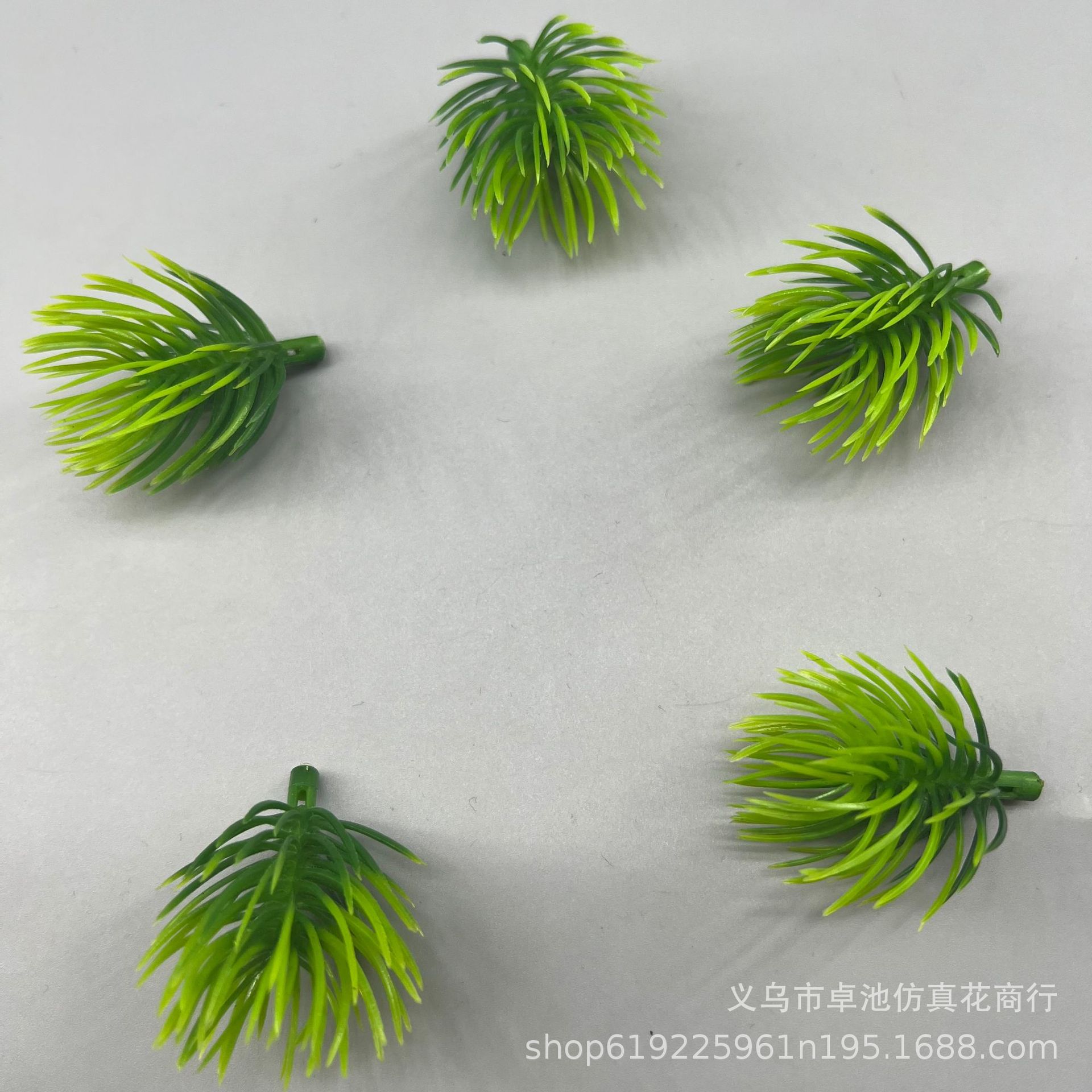 仿真植物4厘米迎客松盆栽植物松针水族配件塑料材料水草仿真植物.