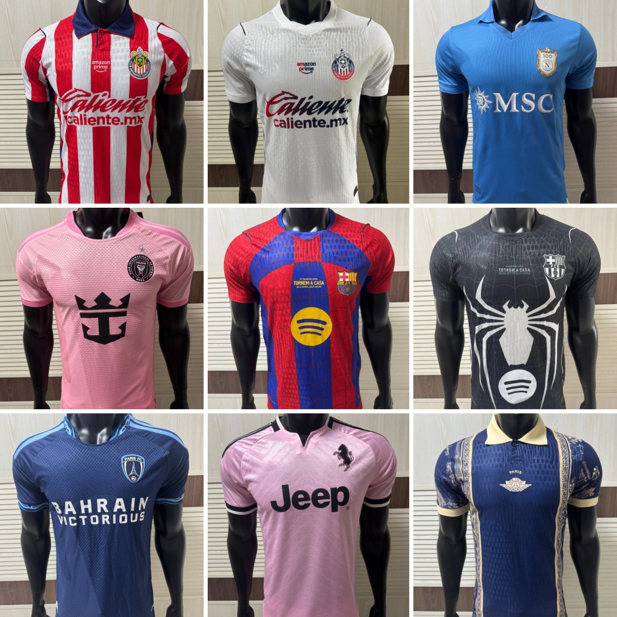 2627 Club Season Player Version Short-Sleeved Football Jersey Chivas Barcelona Paris Madrid Miami Jersey