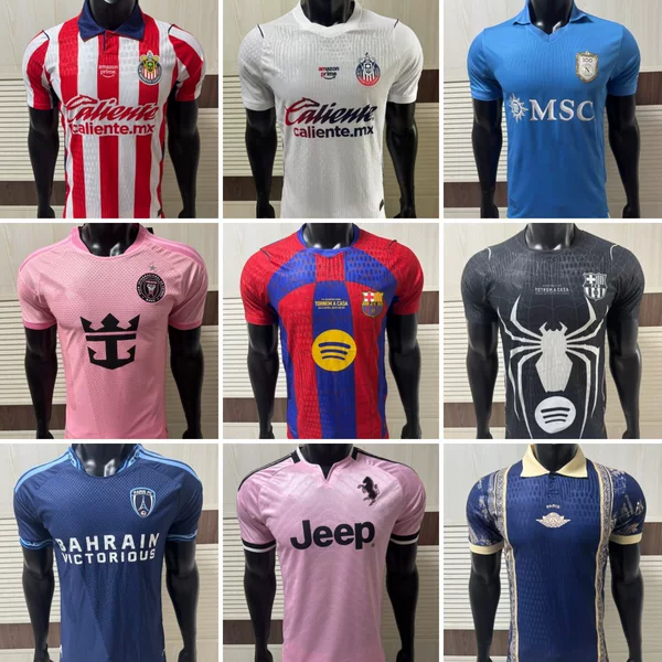 2627 Club Season Player Version Short-Sleeved Football Jersey Chivas Barcelona Paris Madrid Miami Jersey