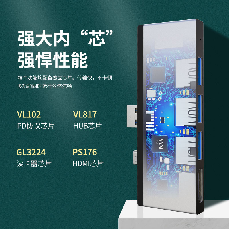Suitable for surface docking station typeC multi-function adapter USB interface 3.0HDMI Microsoft go notebook