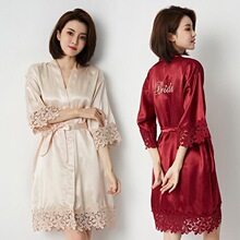 Z 35724 Bride Lace Kimono Robe ������˿˯�� ŷ���羳