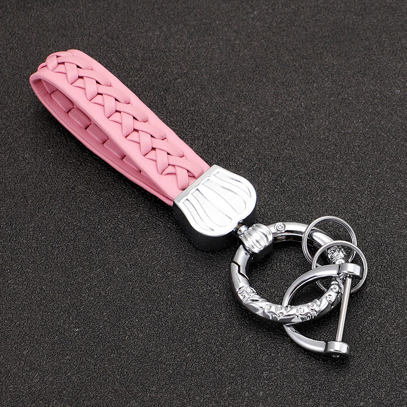 Correa de moda, cuerda de cuero, llavero de coche, colgante de alta gama, decoración simple creativa, colgante de cintura, regalo de pareja para hombres y mujeres