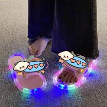 L 33043 Cartoon luminous couple slippers ��ͨ����ҹ�������