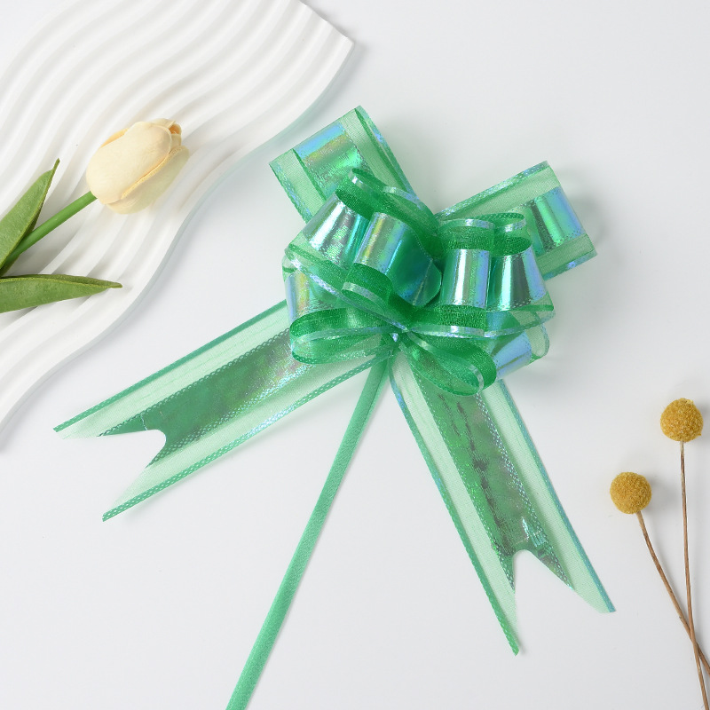 Cross-Border Nuevo 50 gran color Iris patrón tejido hilo de nieve dibujado a mano flor regalo embalaje arco dibujado flor cinta