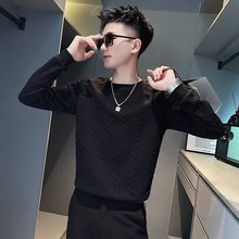 秋装男士卫衣潮流修身百搭套头长袖个性痞帅休闲外套