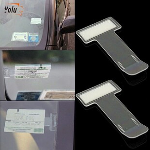 Transparent Bill Holder Parking Ticket Bill Holder Plastic Adhesive Transparent Timing Bill Holder Blast