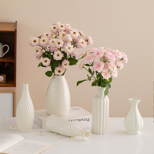Reading way simple creative cream style ceramic vase flower arrangement ornaments living room hydroponic flower table advanced sense decoration