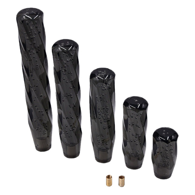 Cabeza de cambio de cristal Modificación del coche LED luminoso Twisted shift Head Crystal octogonal Crystal universal shift head