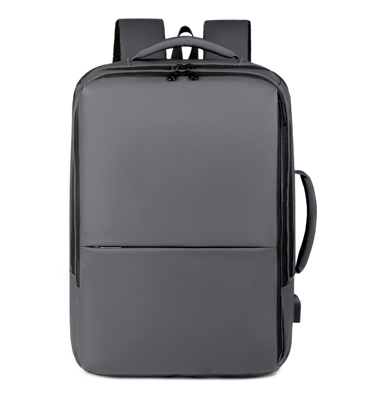 Men's Leather Laptop Business Backpack Water-resistant Commuting_voghion.com