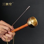 木柄引磬伸缩引庆寺庙法会法器木柄引罄念佛助念法器木鱼音乐用品