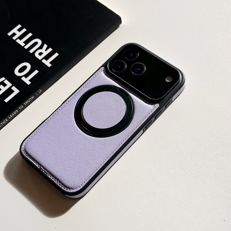iPhone17promax 回転スタンド携帯電話ケース 360 度磁気ビジネスプレーンレザー落下防止保護カバーに適しています。|undefined