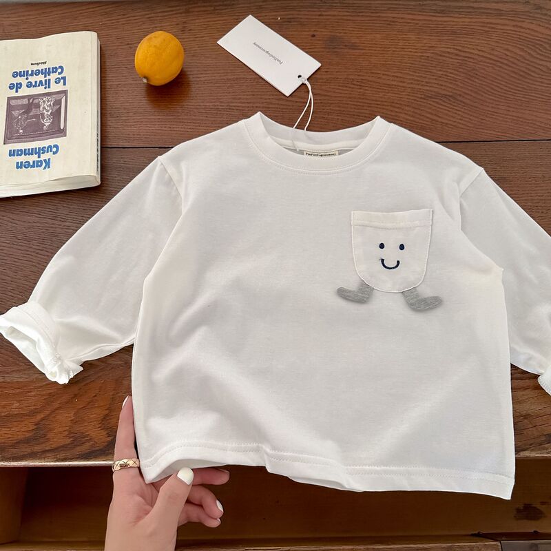 在庫あり長袖子供用Tシャツ2025秋冬韓国風カジュアルベビー半袖男の子かわいいボトムシャツ男の子と女の子用|undefined