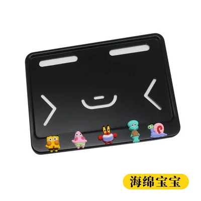 Electric vehicle license plate frame | Pattern, New Traffic Regulations, Thickened - blackspongebob-squarepants