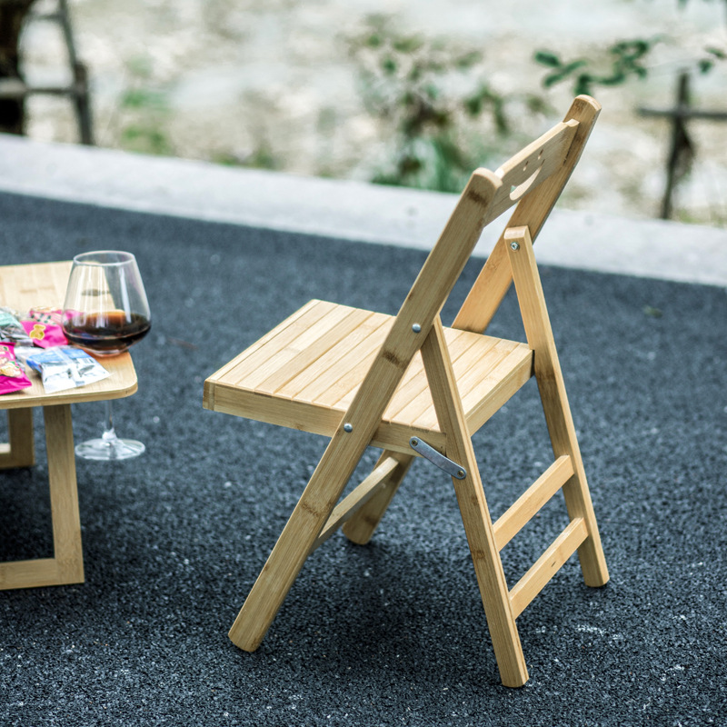 silla de madera maciza, silla de bambú, taburetes para niños, ocio al aire libre, pesca portátil, taburetes plegables para el hogar