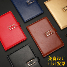 现货批发a5磁扣笔记本 加厚简约会议记录本仿皮商务本子礼盒套装