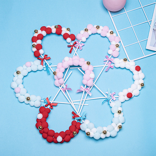 Manufacturer wholesale baking decoration supplies, hair ball arch dessert decoration inserts, birthday party cake decorations