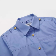 新式铁路衬衫制服工装乘务员蓝色长短袖衬衣马甲女半袖高铁工作服