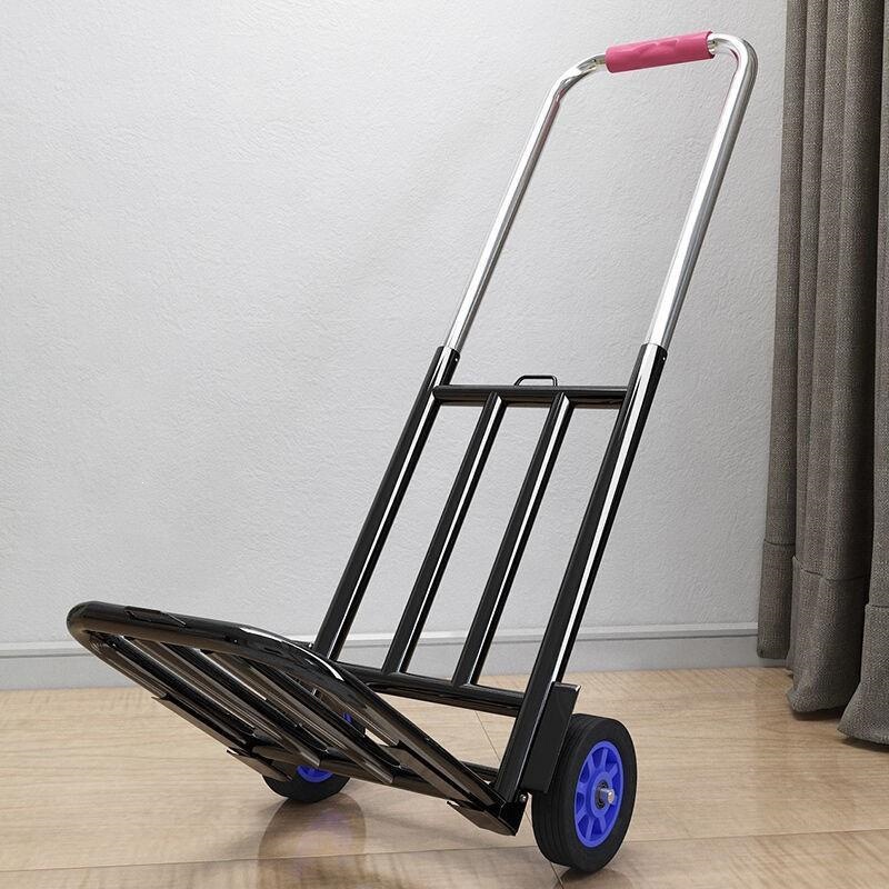 Folding Portable Handcart Luggage Trolley Shopping Cart Grocery Cart Small Pushcart Heavy-Duty Transport Cart Folding Portable Handcart Luggage Trolley Shopping Cart Grocery Cart Small Pushcart Heavy-Duty Transport Cart
