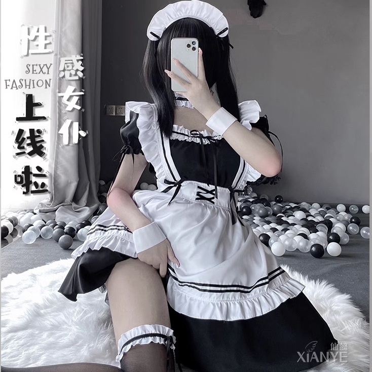 女仆装cos可爱学生女装大佬连衣裙塔套装二次元服装大码日常