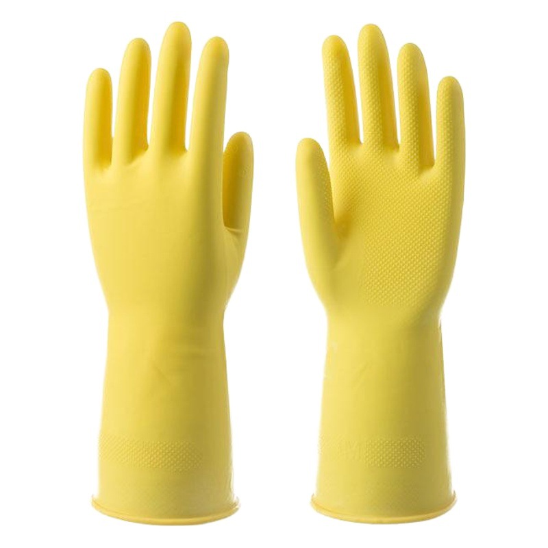 Limpieza del hogar guantes de látex cocina impermeable lavado tazón guantes de goma de lavado del hogar