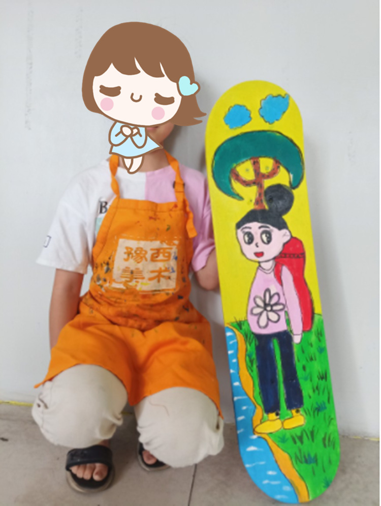 儿童手绘滑板双面空白板面7层中国枫木原木色DIY手绘涂鸦绘画滑板详情12