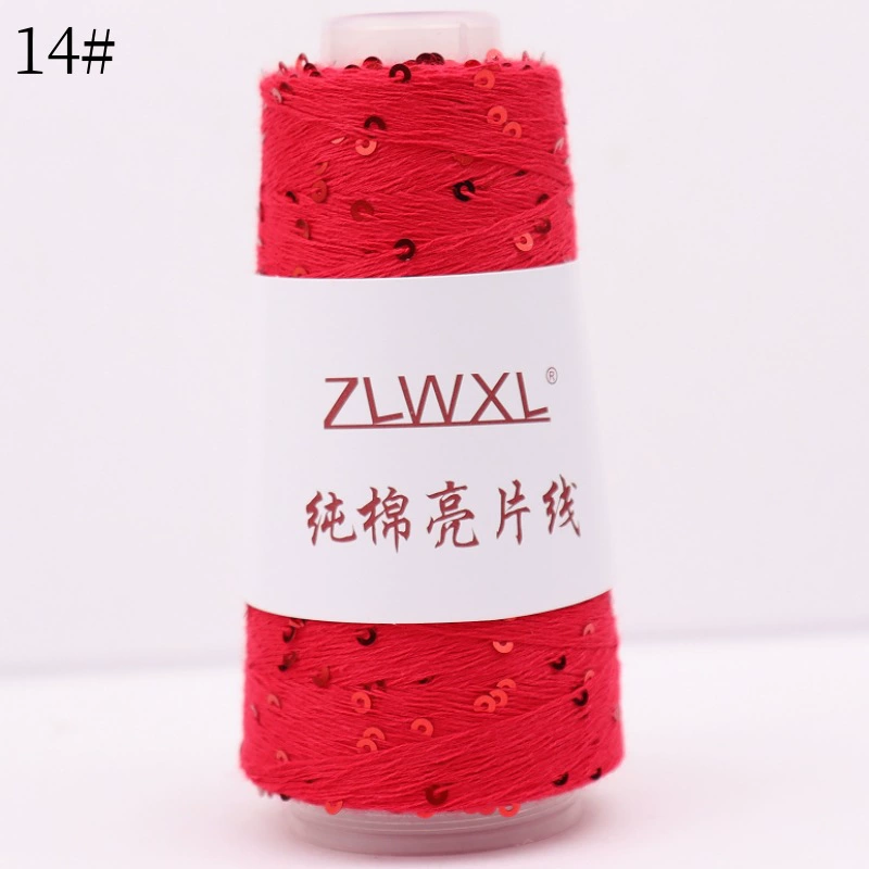 С Sequин хлопчатобумажная пряжа (ZLWXL) 50 г моток, 400 м, нашивочные стразы