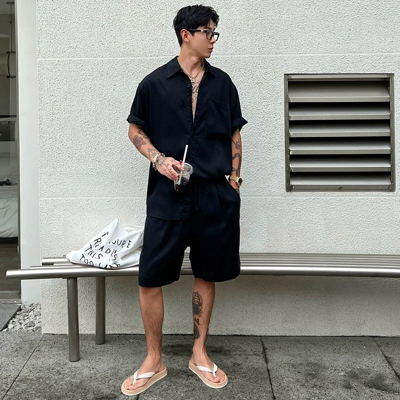 "Summer New Style" Old Money Style Fashion Easiest for Match Trendy Casual Design Solid Color Casual Loose Korean Style Suit