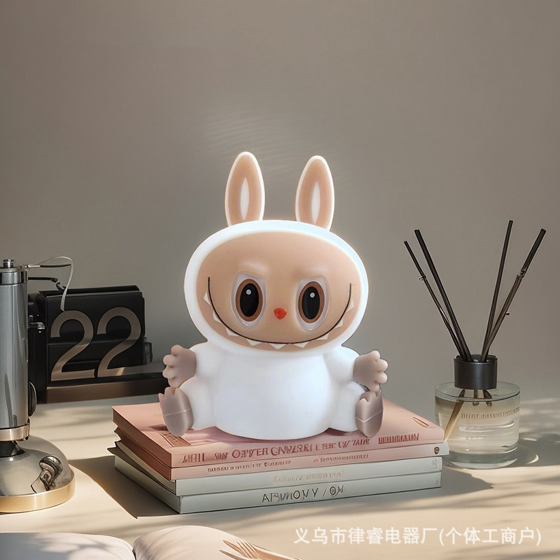 Laututu クリエイティブベッドサイドランプ Bubu 子供部屋睡眠新しい奇妙な充電式睡眠コンパニオンカラフルなナイトライトパットライト|undefined
