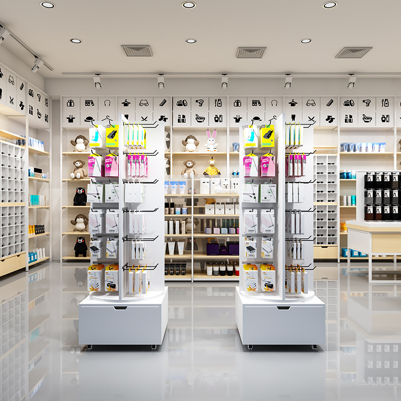 Supermercado de bocadillos estantes de exhibición de productos estantes comerciales estantes de exhibición de supermercados tienda de conveniencia