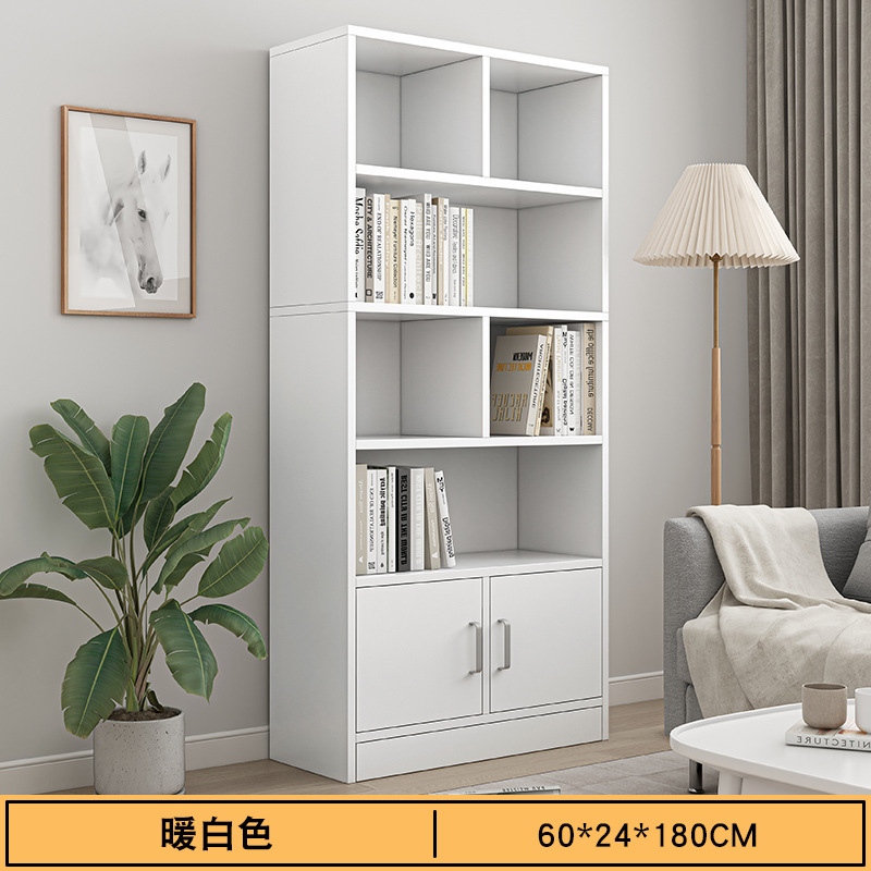 Estante de libros simple contra la pared sala de estar de oficinas multicapa almacenamiento de exhibición estante doméstico estante de libros de piso para estudiantes
