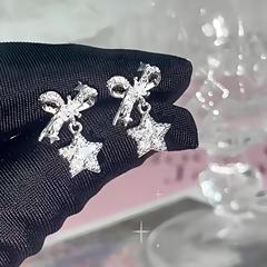 ‌爆闪流苏耳骨钉女星星耳蜗钉小众设计感耳饰高级感精致少女耳饰
