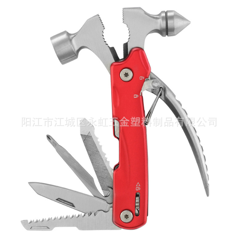 多功能羊角锤 车载应急救生锤 厂家现货居家户外露营折叠工具锤子