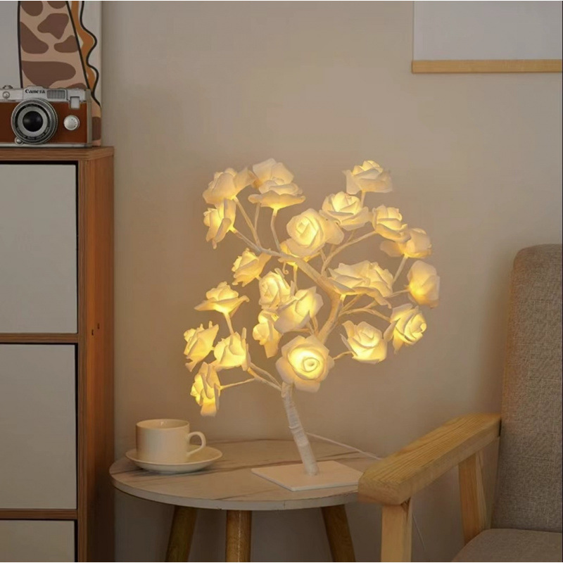 스위치가 있는 USB - 화이트 베이스 화이트 로즈