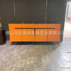 现货库存一件清现货贴皮餐边柜天然大理石面略微瑕疵图片款式