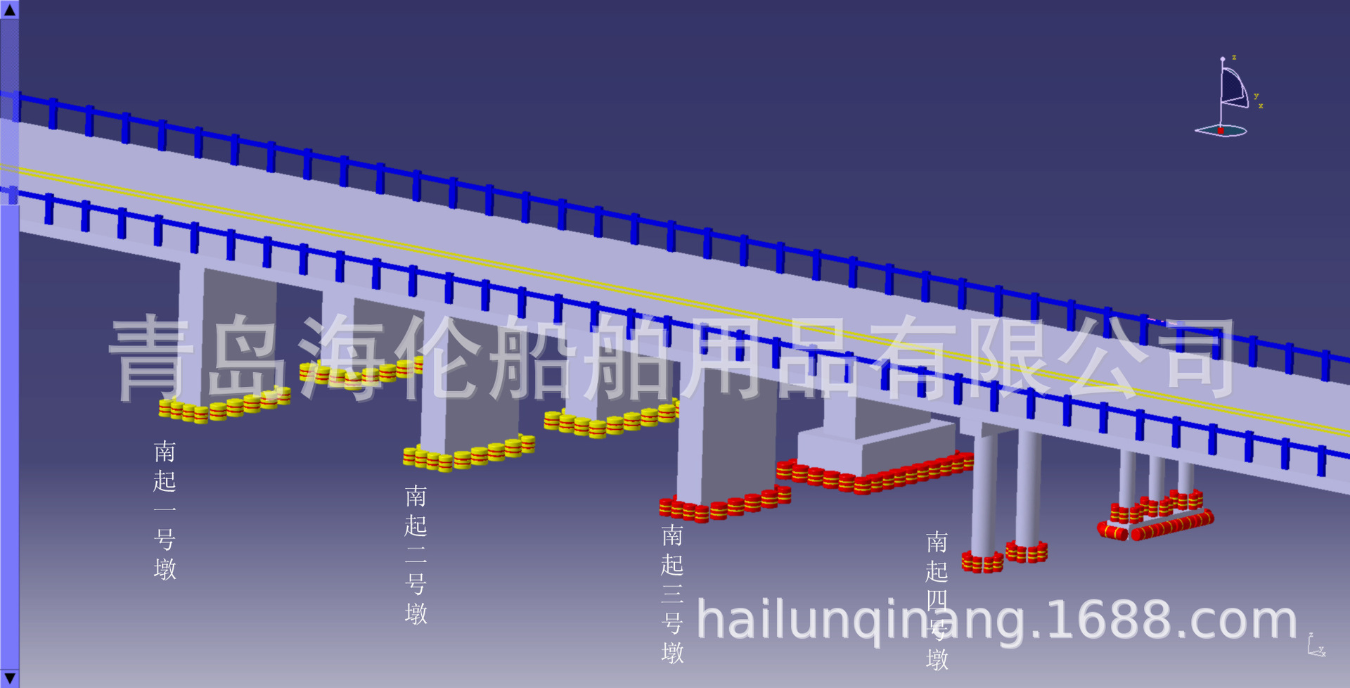 海洋工程平台防护靠垫 桥墩防护用护舷防撞设施山东否是HLhl2.0橡