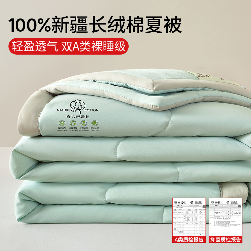 Edredón de verano de algodón de Xinjiang Edredón de aire acondicionado Edredón fresco de verano edredón fino dormitorio individual cama doble edredón núcleo lavable a máquina