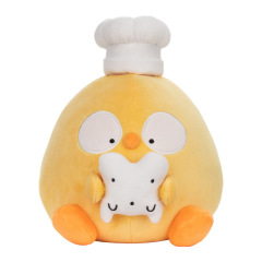 跨境新品Chef Birb Plushie厨师毛绒玩具博主周边创意玩偶公仔