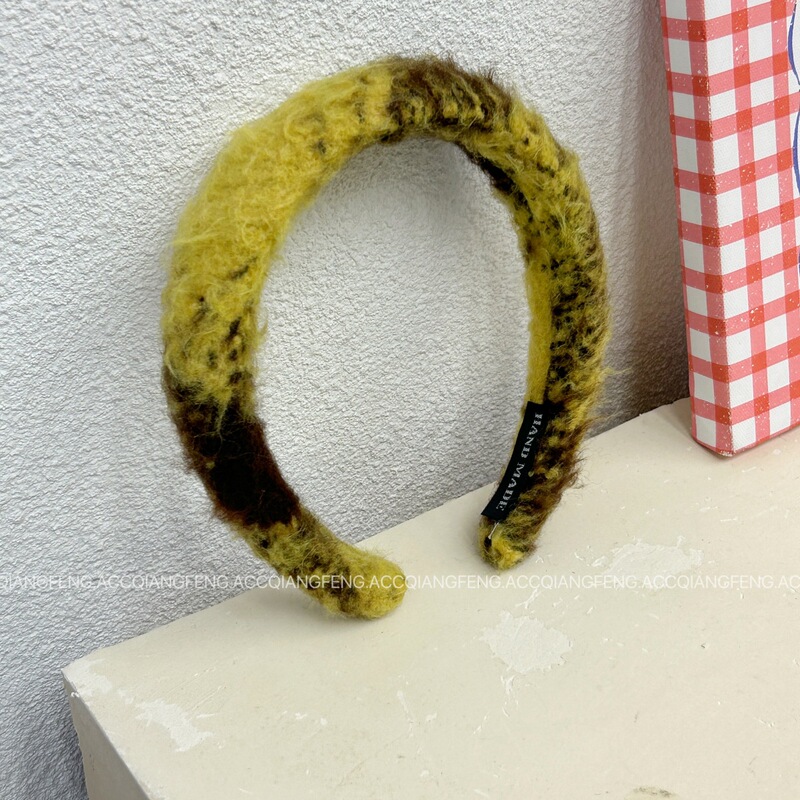 Autumn and Winter high Skull top mixed color wool tweed wide edge hairpin out age-reducing fashionable all-match headband hair accessories hairpin